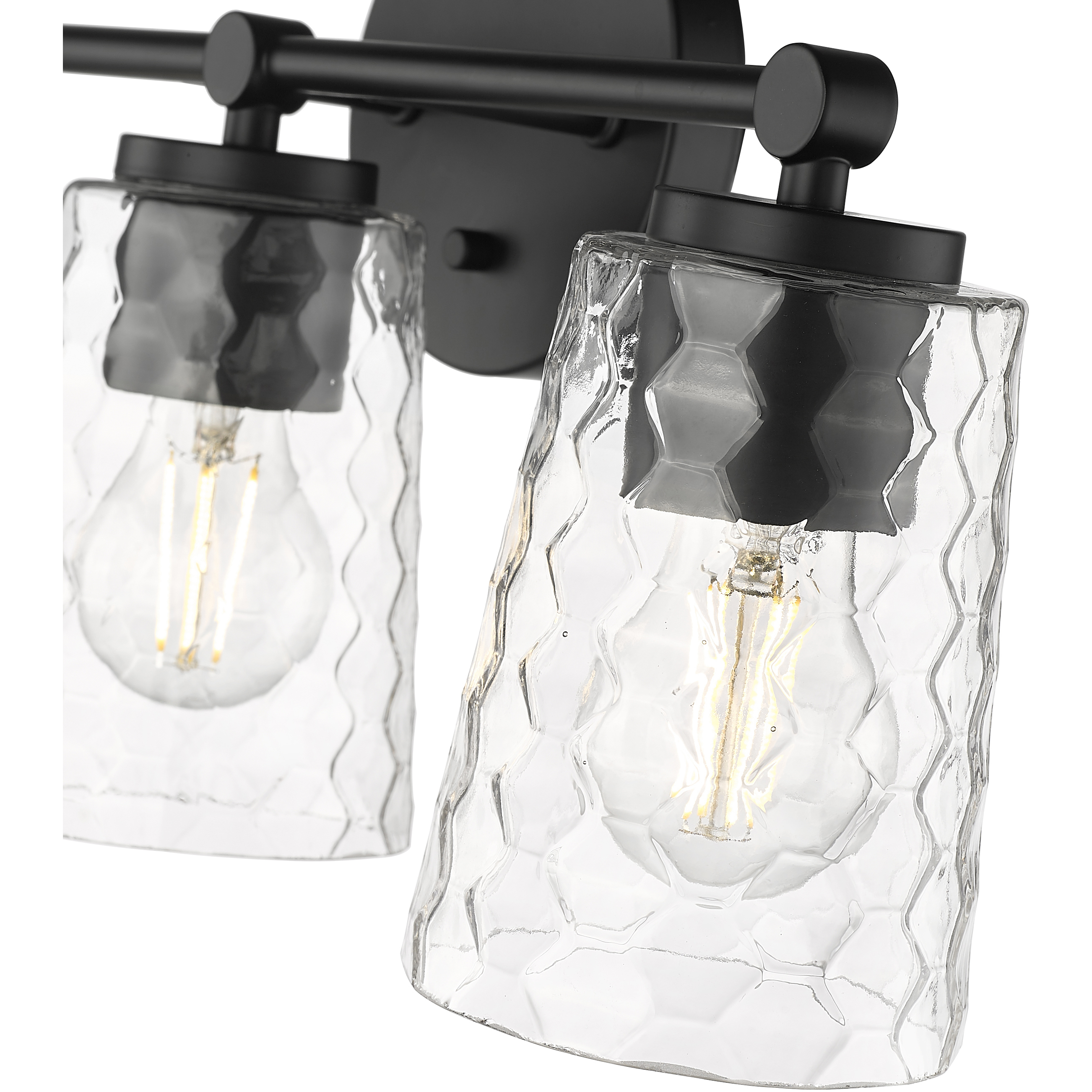 Ashli 3 Light 20 inch Matte Black Bathroom Vanity Light Wall Light
